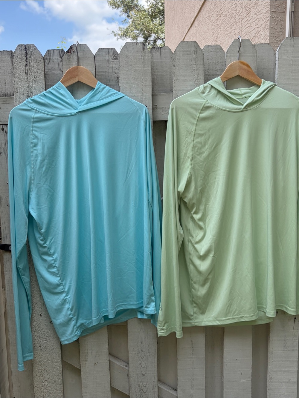 MIER Men's UPF 50+ Sun Hoodies Quick Dry Long Sleeve Shirts, 2 pack